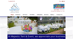 Desktop Screenshot of majestictentrentals.com