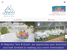 Tablet Screenshot of majestictentrentals.com